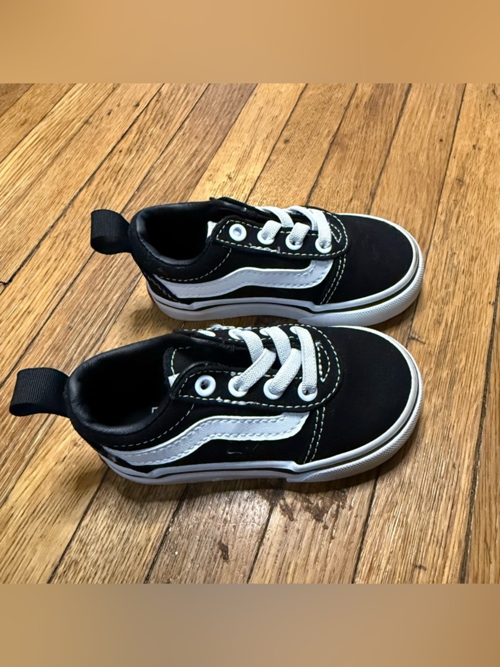 Vans Baby Boy’s Black & White Low-Top Skate Sneakers - Size 5